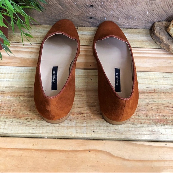 Lafayette 148 New York Siena Suede caramel slipper - Picture 6 of 8